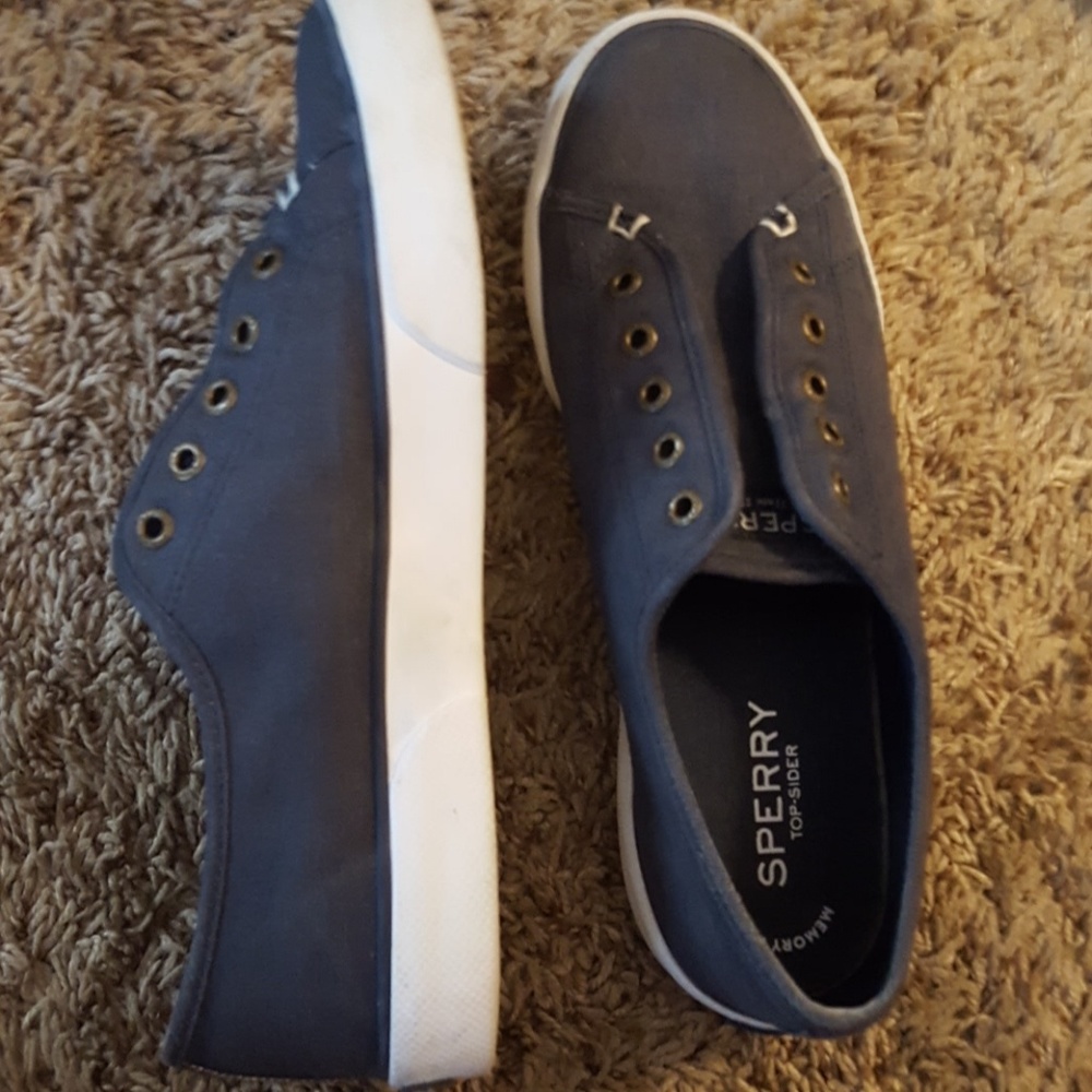 Dark Blue Sperry Flats